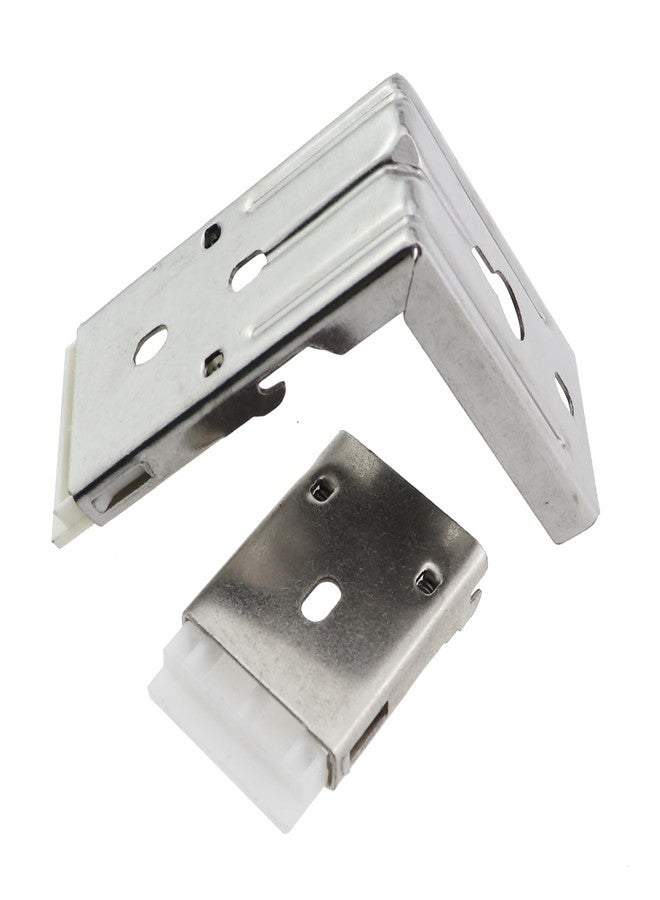 Caishun 2 Sets 2.8x1.2inch Silver Metal Vertical Blind Mounting Bracket Replacement Mounting Hardware for Interior and Exterior Zebra Roller Blinds and Soft Screen Shades - Image 5